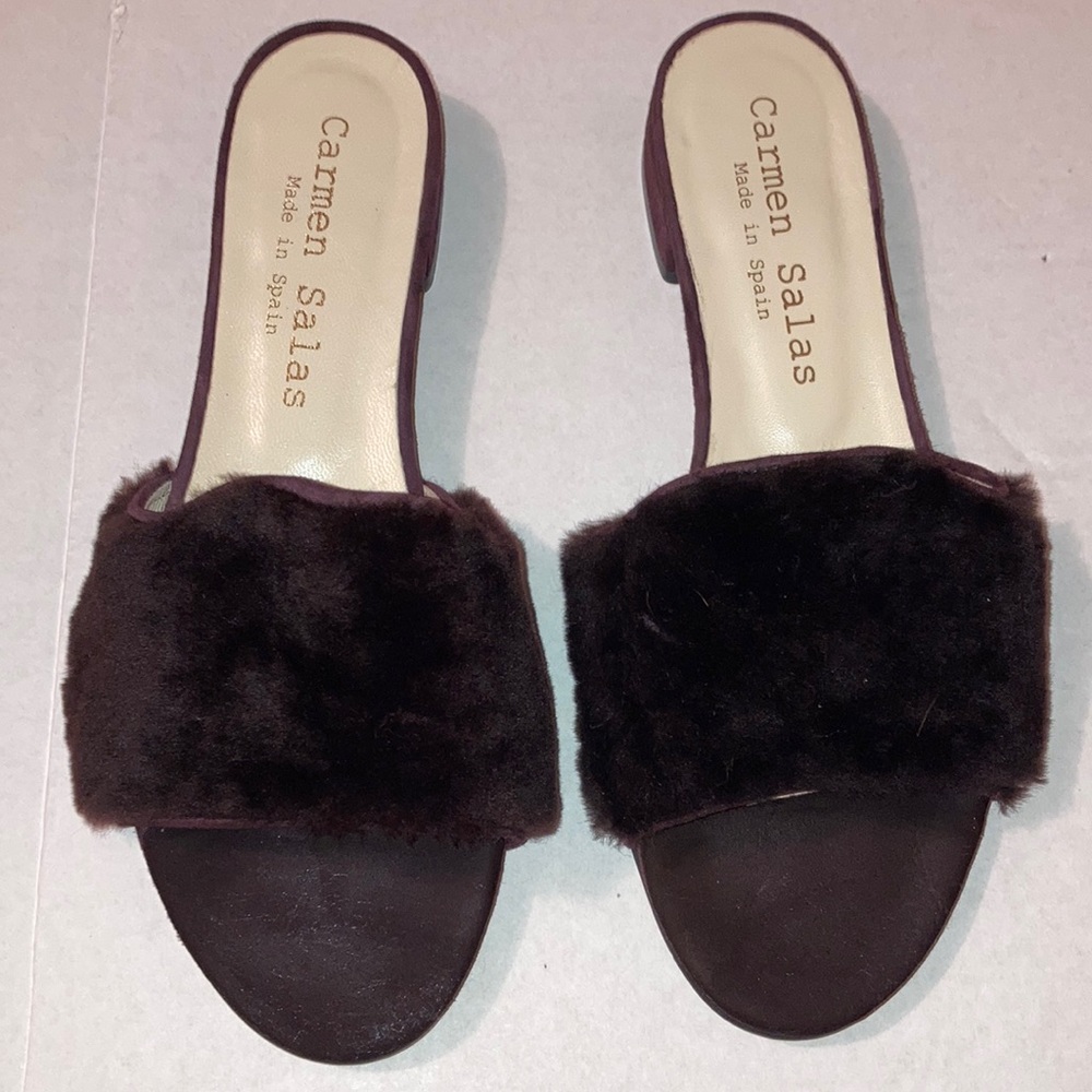Carmen Salas sleep skin burgundy/wine Sandals